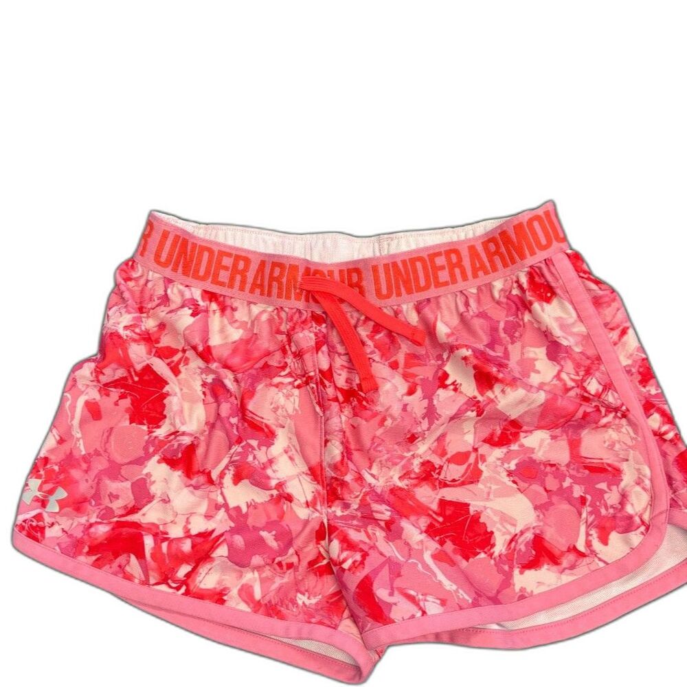 Under Armour HeatGear Pink Abstract Camo Running Shorts
